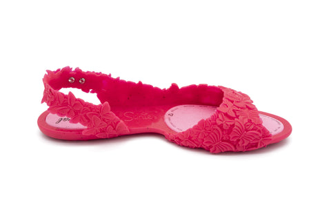 cool women's neon pink sandals