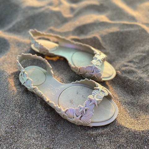 Pearl Colored Sandals for Women